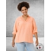 KAFFE Curve Blouse Vitana Peach Nectar